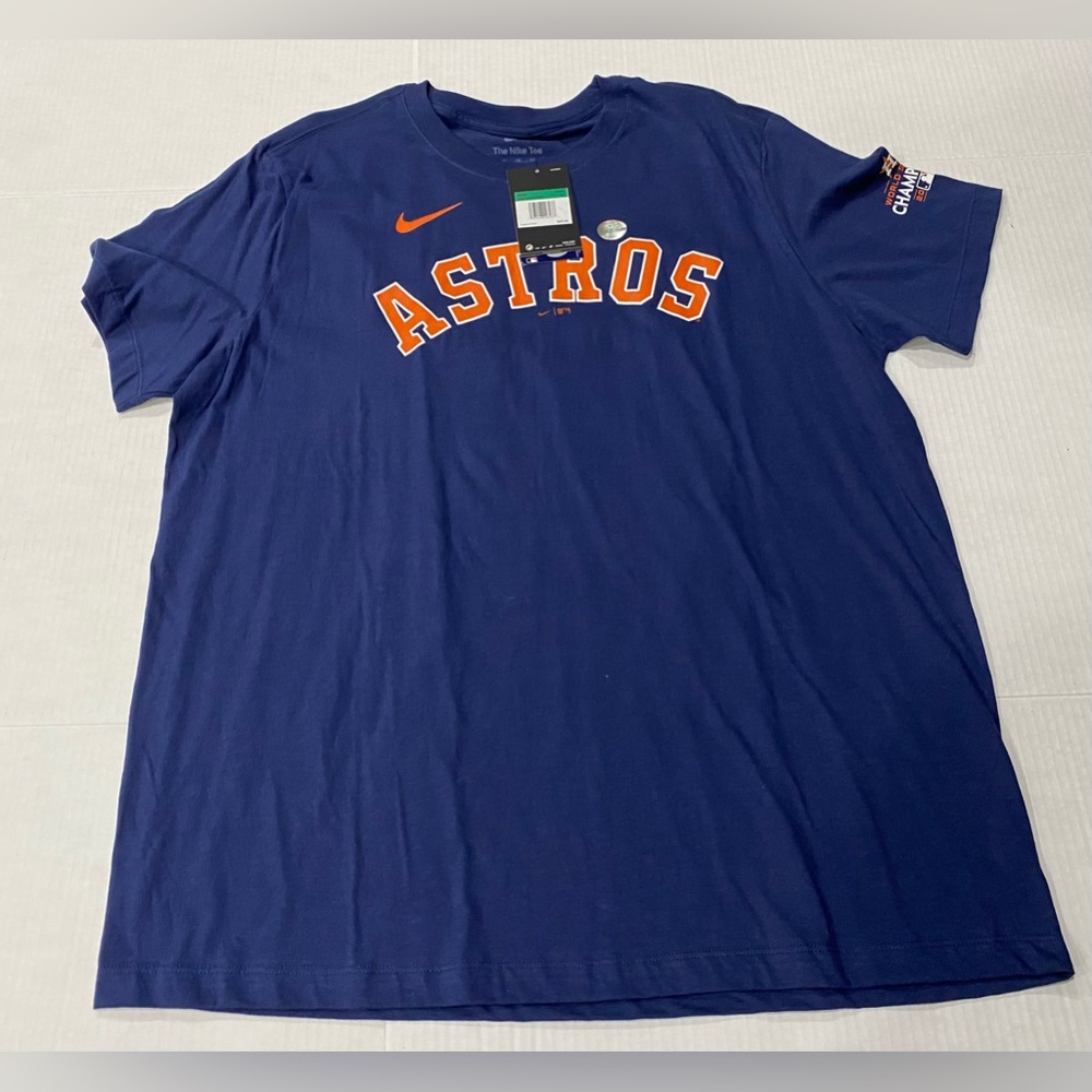 Houston Astros Shirt Men’s  XL Blue Nike Jose Altuve 2022 World Series Logo NWT